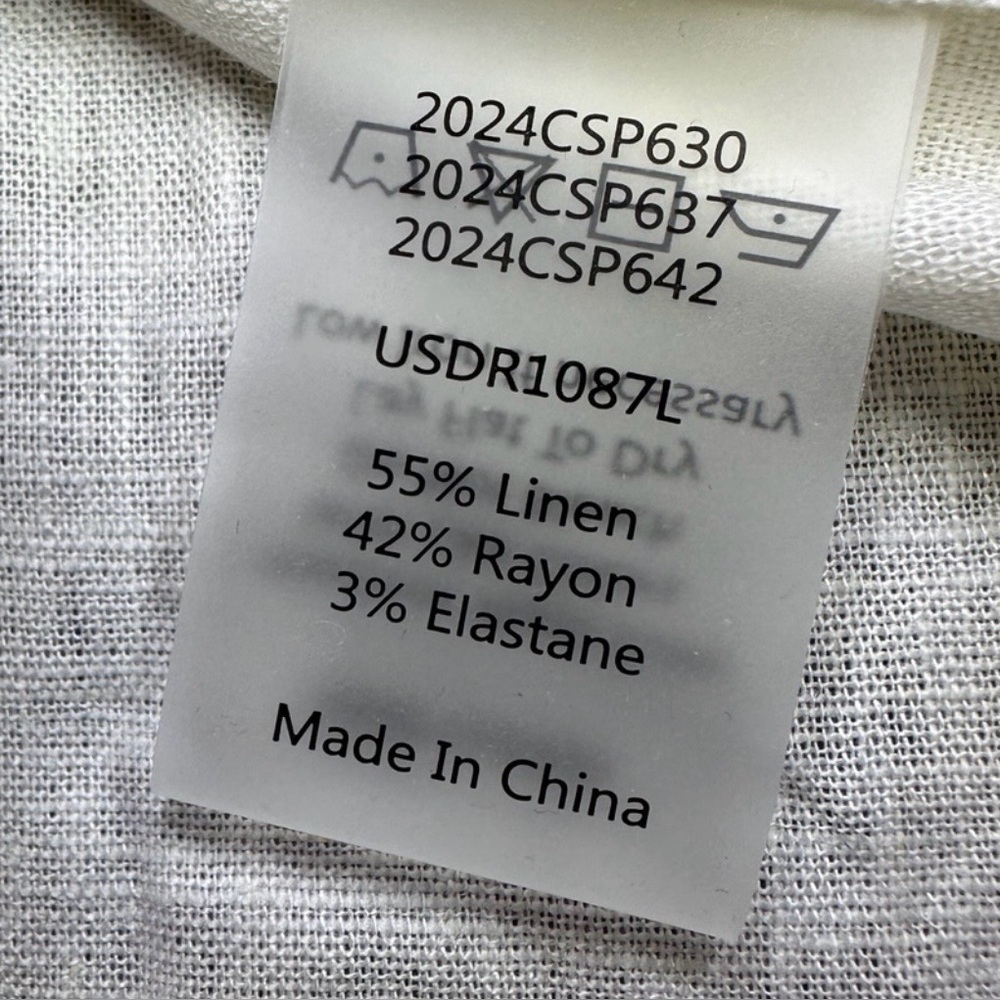 Universal Standard Sea Side Button-Up Shirt Dress Linen Blend Boho  XL 14-16 - Picture 9 of 10